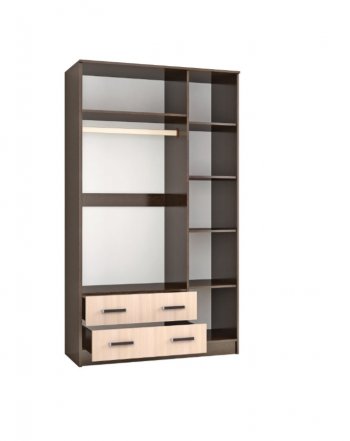 Шкаф Лагуна с антресолью венге/дуб (Текс) в Кировграде - kirovgrad.mebel-e96.ru