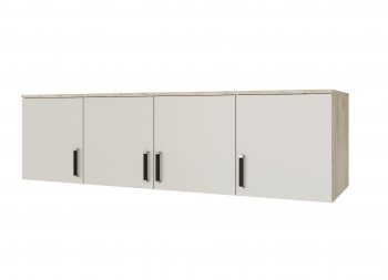 Шкаф 1600 мм Лагуна с антресолью крафт серый/кашемир (Текс) в Кировграде - kirovgrad.mebel-e96.ru