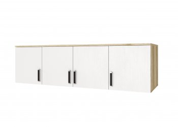 Шкаф 1600 мм Лагуна с антресолью делано/белый (Текс) в Кировграде - kirovgrad.mebel-e96.ru