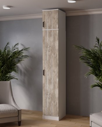 Пенал 400 мм Лагуна с антресолью  дуб юкон (Текс) в Кировграде - kirovgrad.mebel-e96.ru