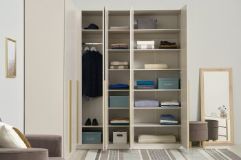 Гардеробная/шкаф 2200*1706 мм Ларго №3 Кашемир (Миф) в Кировграде - kirovgrad.mebel-e96.ru