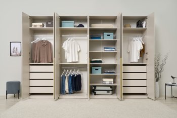 Гардеробная/шкаф 3200 мм Ларго №2 Кашемир (Миф) в Кировграде - kirovgrad.mebel-e96.ru