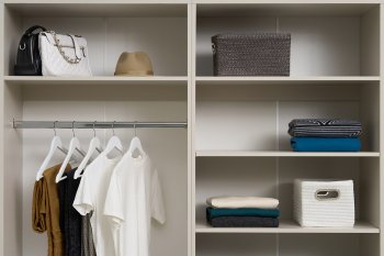 Гардеробная/шкаф 4000 мм Ларго №1 открытая Кашемир (Миф) в Кировграде - kirovgrad.mebel-e96.ru