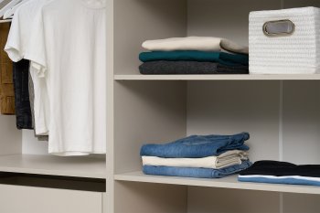 Гардеробная/шкаф 4000 мм Ларго №1 открытая Кашемир (Миф) в Кировграде - kirovgrad.mebel-e96.ru