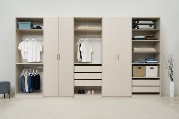 Гардеробная/шкаф 4000 мм Ларго №4 Кашемир (Миф) в Кировграде - kirovgrad.mebel-e96.ru