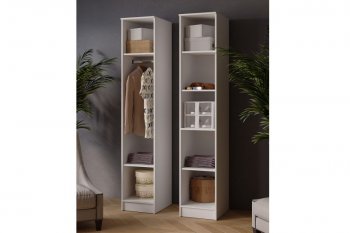 Пенал 400 мм Ларс белый/ателье свет. (Микон) в Кировграде - kirovgrad.mebel-e96.ru