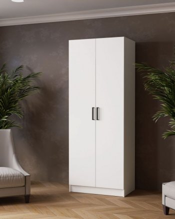 Шкаф 800 мм Ларс без зеркал белый (Микон) в Кировграде - kirovgrad.mebel-e96.ru