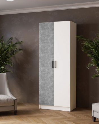 Шкаф 800 мм Ларс без зеркал Белый/Ателье светлое (Микон) в Кировграде - kirovgrad.mebel-e96.ru