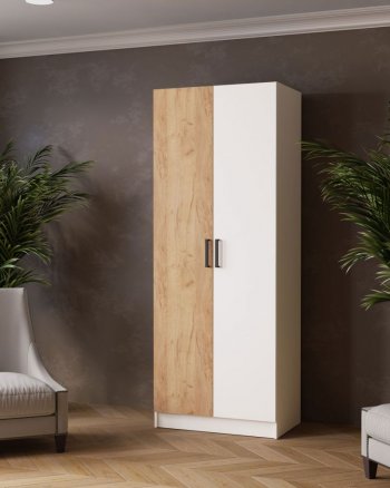 Шкаф 800 мм Ларс без зеркал Белый/Дуб крафт (Микон) в Кировграде - kirovgrad.mebel-e96.ru