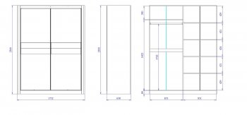 Шкаф-купе 1750 мм 2-х дверный Лацио (СБК) в Кировграде - kirovgrad.mebel-e96.ru