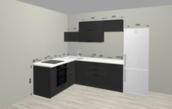 Угловой кухонный гарнитур Санвут 1516х2100 мм в Кировграде - kirovgrad.mebel-e96.ru