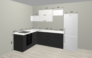 Угловой кухонный гарнитур Санвут 1516х2100 мм в Кировграде - kirovgrad.mebel-e96.ru