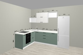 Угловой кухонный гарнитур Санвут 1516х2100 мм в Кировграде - kirovgrad.mebel-e96.ru