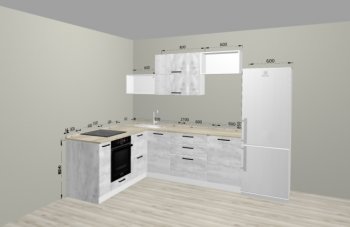 Угловой кухонный гарнитур Санвут 1516х2100 мм в Кировграде - kirovgrad.mebel-e96.ru