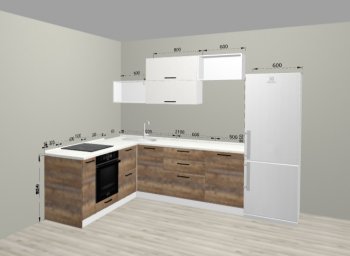 Угловой кухонный гарнитур Санвут 1516х2100 мм в Кировграде - kirovgrad.mebel-e96.ru