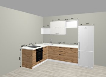 Угловой кухонный гарнитур Санвут 1516х2100 мм в Кировграде - kirovgrad.mebel-e96.ru