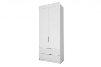 Шкаф Лавис ШД 900.1, белый софт (ДСВ) в Кировграде - kirovgrad.mebel-e96.ru