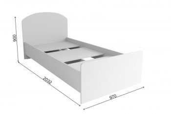 Кровать Лавис КРД 900.1 белый софт (ДСВ) в Кировграде - kirovgrad.mebel-e96.ru