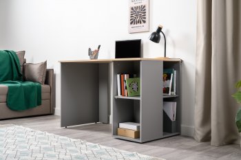 Стол письменный Лайт 12.163. серый (Моби) в Кировграде - kirovgrad.mebel-e96.ru