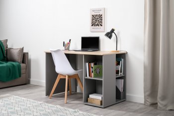 Стол письменный Лайт 12.163. серый (Моби) в Кировграде - kirovgrad.mebel-e96.ru