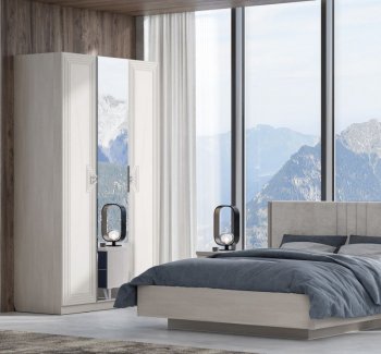 Шкаф распашной 1400 мм Лежер ШК-3103 холст белый (СанТан) в Кировграде - kirovgrad.mebel-e96.ru