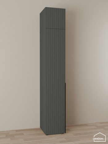 Шкаф с антресолью 400 мм Linnea MHR-1A-2 2450х400х510 (Графит-М 11.1.25) в Кировграде - kirovgrad.mebel-e96.ru