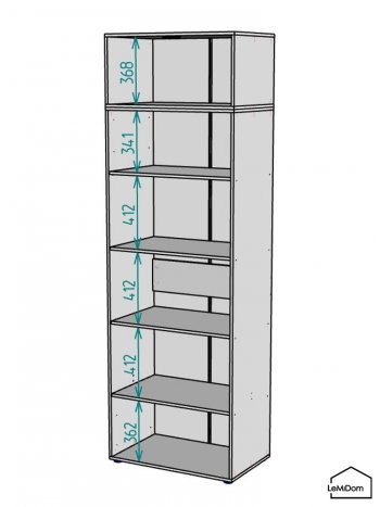 Шкаф с антресолью 800 мм Linnea MHR-2A-2 2450х800х510 (ДВ-М 11.1.25) в Кировграде - kirovgrad.mebel-e96.ru