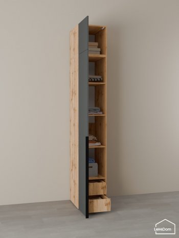 Шкаф с антресолью 400 мм Linnea MHR-1A-4 2450х400х510 (ДВ-М 11.1.25) в Кировграде - kirovgrad.mebel-e96.ru