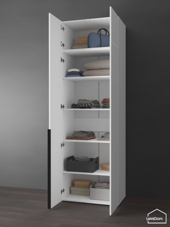 Шкаф с антресолью 800 мм Linnea MHR-2A-2 2450х800х510 (Белый-М 11.1.1) в Кировграде - kirovgrad.mebel-e96.ru