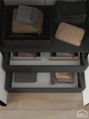 Шкаф с антресолью 800 мм Linnea MHR-2A-3 2450х800х510 (Графит-М 11.1.25) в Кировграде - kirovgrad.mebel-e96.ru