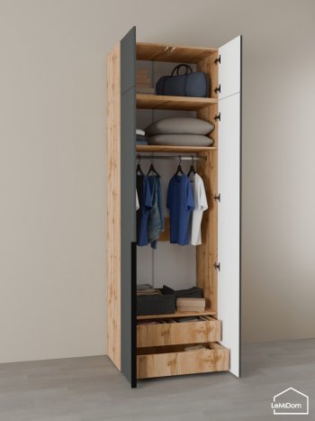 Шкаф с антресолью 800 мм Linnea MHR-2A-3 2450х800х510 (ДВ-М 11.1.25) в Кировграде - kirovgrad.mebel-e96.ru