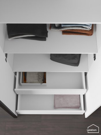 Шкаф с антресолью 800 мм Linnea MHR-2A-4 2450х800х510 (Белый-М 11.1.2) в Кировграде - kirovgrad.mebel-e96.ru