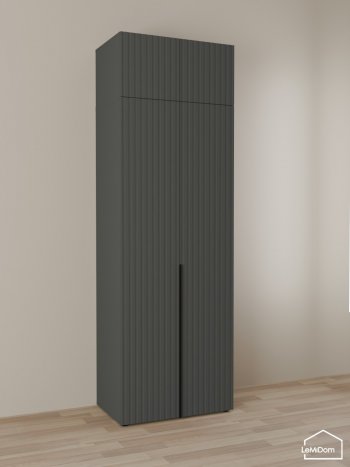 Шкаф с антресолью 800 мм Linnea MHR-2A-4 2450х800х510 (Графит-М 11.1.25) в Кировграде - kirovgrad.mebel-e96.ru