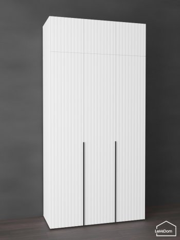 Шкаф с антресолью 1200 мм Linnea MHR-3A-1 2450х1200х510 (Белый-М 11.1.2) в Кировграде - kirovgrad.mebel-e96.ru