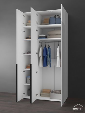 Шкаф с антресолью 1200 мм Linnea MHR-3A-1 2450х1200х510 (Белый-М 11.1.2) в Кировграде - kirovgrad.mebel-e96.ru