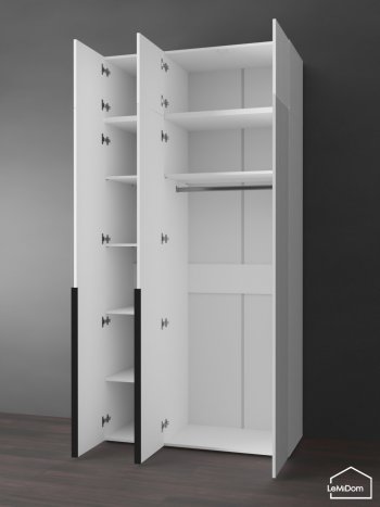 Шкаф с антресолью 1200 мм Linnea MHR-3A-1 2450х1200х510 (Белый-М 11.1.1) в Кировграде - kirovgrad.mebel-e96.ru