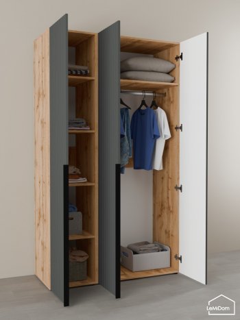 Шкаф с антресолью 1200 мм Linnea MHR-3A-1 2450х1200х510 (ДВ-М 11.1.25) в Кировграде - kirovgrad.mebel-e96.ru