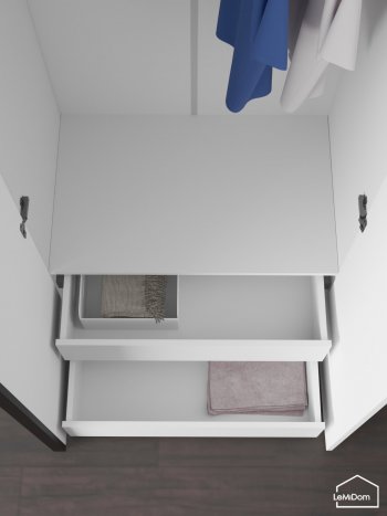 Шкаф с антресолью 1200 мм Linnea MHR-3A-2 2450х1200х510 (Белый-М 11.1.2) в Кировграде - kirovgrad.mebel-e96.ru