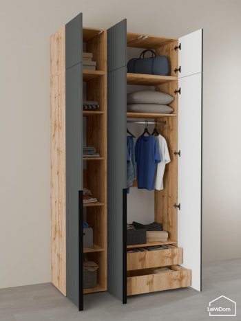 Шкаф с антресолью 1200 мм Linnea MHR-3A-2 2450х1200х510 (ДВ-М 11.1.25) в Кировграде - kirovgrad.mebel-e96.ru