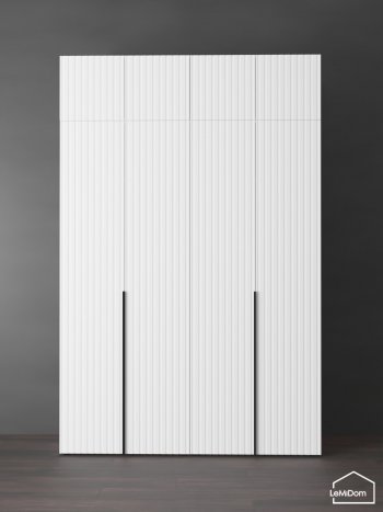 Шкаф с антресолью 1600 мм Linnea MHR-4A-2 2450х1600х510 (Белый-М 11.1.2) в Кировграде - kirovgrad.mebel-e96.ru