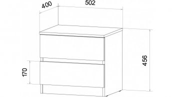 Тумба прикроватная Ленора вотан/кашемир (Лин) в Кировграде - kirovgrad.mebel-e96.ru
