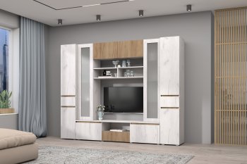 Стенка Лиана комп.3 крафт (Зарон) в Кировграде - kirovgrad.mebel-e96.ru