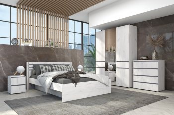 Спальный гарнитур Лиана графит, модульный (Зарон) в Кировграде - kirovgrad.mebel-e96.ru