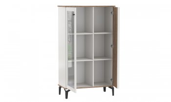 Шкаф комбинированный Либерти 51.03  на ножках белый (Олмеко) в Кировграде - kirovgrad.mebel-e96.ru