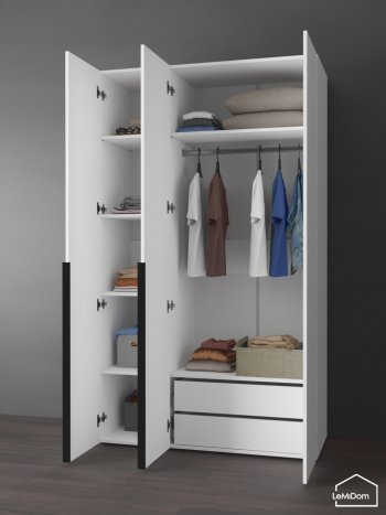 Шкаф Linnea MHR-3-2 2050х1200х510 (Белый-М 11.1.2) в Кировграде - kirovgrad.mebel-e96.ru