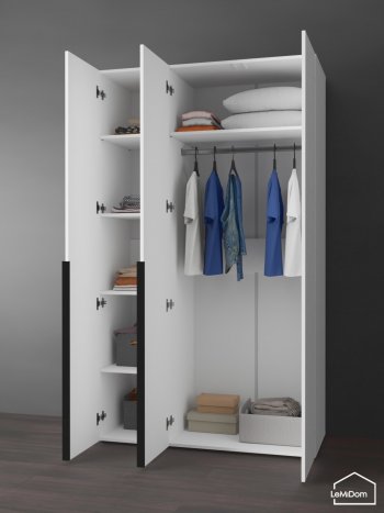 Шкаф Linnea MHR-3-1 2050х1200х510 (Белый-М 11.1.2) в Кировграде - kirovgrad.mebel-e96.ru