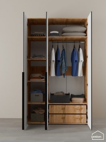 Шкаф Linnea MHR-3-2 2050х1200х510 (ДВ-М 11.1.25) в Кировграде - kirovgrad.mebel-e96.ru