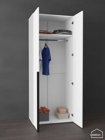 Шкаф Linnea MHR-2 2050х800х510 (Белый-М 11.1.2) в Кировграде - kirovgrad.mebel-e96.ru