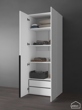 Шкаф Linnea MHR-2-4 2050х800х510 (Белый-М 11.1.2) в Кировграде - kirovgrad.mebel-e96.ru