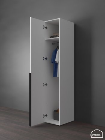 Шкаф Linnea MHR-1 2050х400х510 (Белый-М 11.1.1) в Кировграде - kirovgrad.mebel-e96.ru